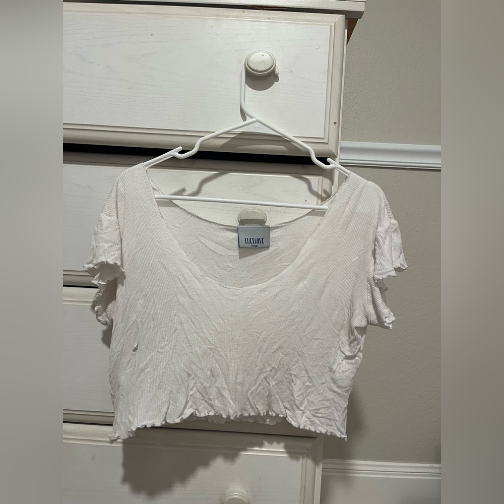 LucyLove white oversized crop top